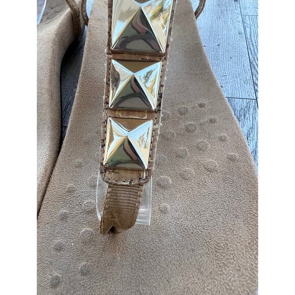 Vionic Rest Nala Sandals Womens Size 9 Tan Gold Casual Classic T Strap Cork - Picture 3 of 7